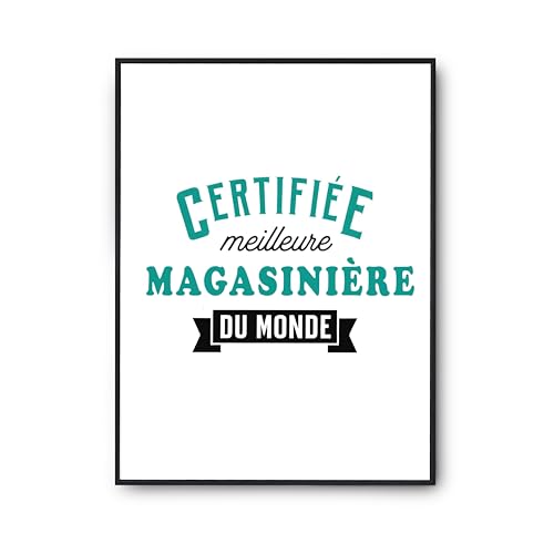 Meilleure Magasiniere Affiche Cadeau Humour - Poster Citation Touchant pour Fêter un Anniversaire