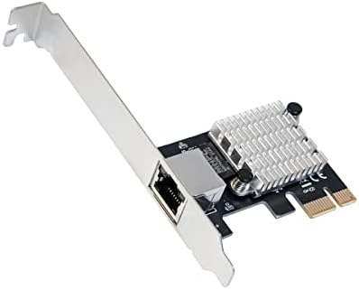 IO CREST 2.5 Gigabit Ethernet PCI Express PCI-E Network Interface Card 10/100/1000/25000 Mbps RJ45 LAN Intel I225 Chipset, Black (SY-PEX24076)