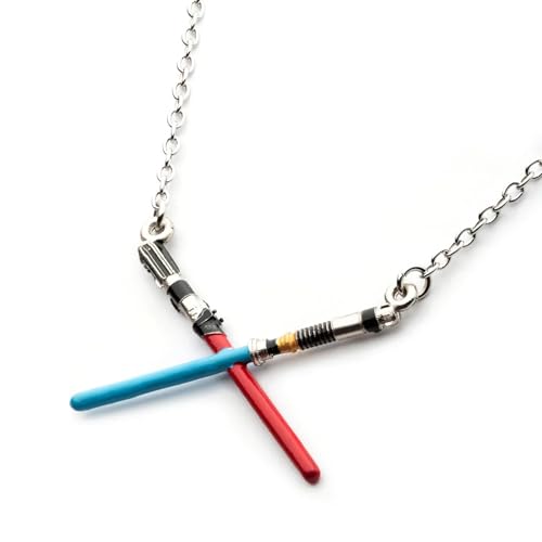 Star Wars Crossed Light Sabers Pendant Necklace
