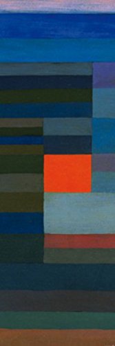 1art1 Paul Klee Poster Stampa Artistica su Tela Fuoco di Sera, 1929 Quadro da Parete sulla Barella | Murale XXL | Immagine 150x50 cm