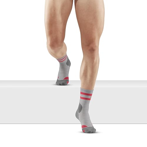 CEP Mens Hiking Compression Socks, 80's Pattern, Mid Cut Crew2