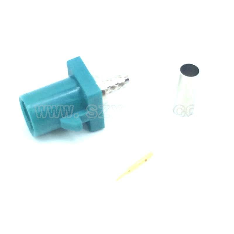 10PCS GPS Devices FAKRA "Z" Male Connector 4004 SMB Male Plug pin Crimp for RG316 RG174 Cable