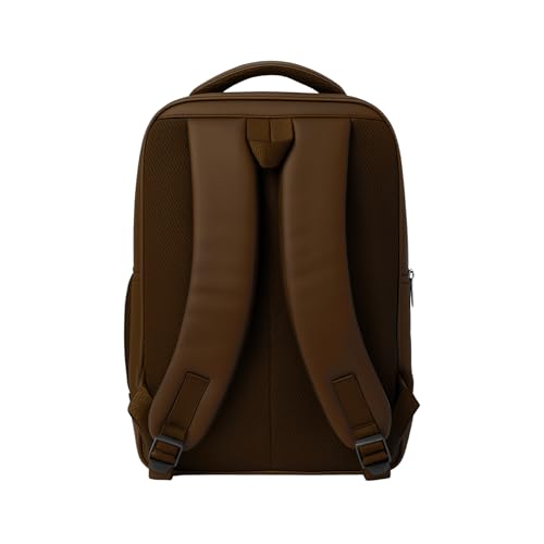 Image of Bagbros 30L Faux Leather Laptop Backpack for Men & Women - Premium Waterproof Anti-Theft Travel Bag with Multi-Pocket Organizer | Work, Gym, Office, College, School Use