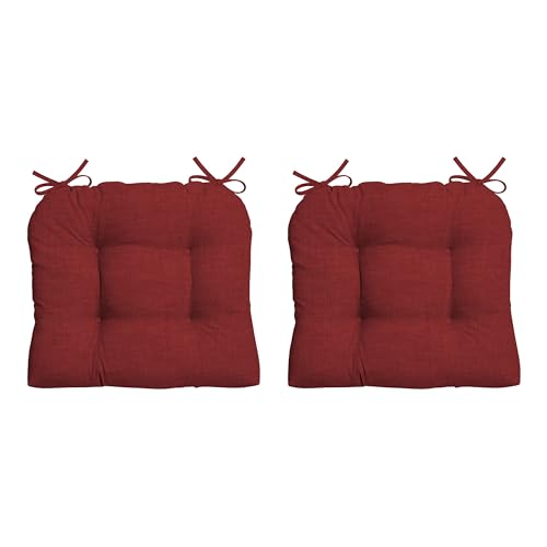 Image of Arden Indoor /Outdoor Rocking Chair Or Wicker Chair Cushion, 2-Pack, 20 x 18, Water Repellent, Rain Proof, Fade Resistant Cushion for Rocking Or Rounded Back Chair