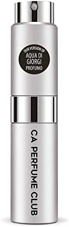 CA Perfume Impression of Aqua Di Giorgi Profumo For Men Replica Version Fragrance Dupes Concentrated Long Lasting Eau de Parfum Spray Refillable Atomizer Bottle 0.27 Fl Oz/8ml-X1