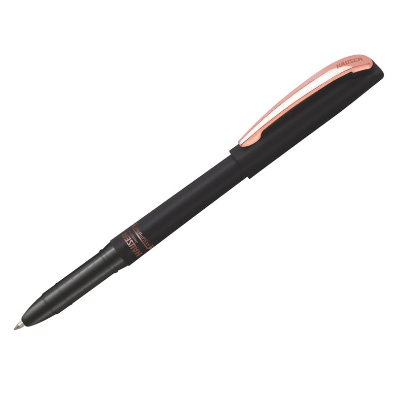 Image of Hauser Aspire Metal Ball Pen Box | Matt Black Body With Copper Trim | Smooth, Sturdy, Refillable Pen | Attractive Look With Smudge Free Writing | Ideal For Gifting | Blue Ink, of 3