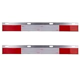CHDT66 Kit de tira reflectante de aluminio recto de 24 x 2-7/8 pulgadas con tiras reflectantes certificadas DOT-2 - rojo, blanco, rojo