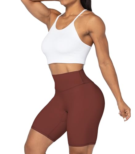 Image of Sunzel No Front Seam High Waist Biker Shorts for Women, Squat Proof Yoga Workout Gym Bike Shorts | 3, 5 Or 8-Inch Inseam, High Waisted, Tummy Control, No Front Seam, Buttery Soft, Compression Fit, Squat Proof