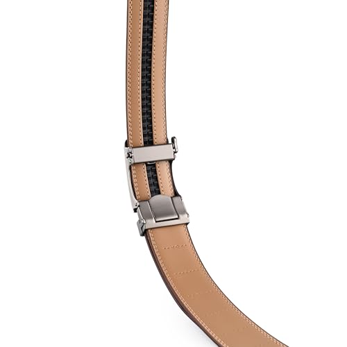 Image of Men's Belt, Ratchet Dress Casual Belt with Adjustable Automatic Buckle Trim to Fit