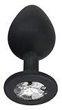 ORION Analplug - intensives Analtoy für Damen und Herren, mit glitzerndem Kristall, perfekt für Anfänger und Profis, Anus-Stimulation, schwarz
