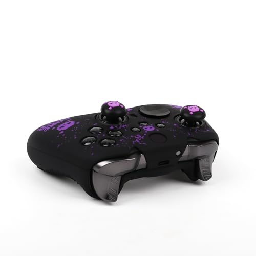 Image of Pixelated Skull Controller Skin Compatible with Xbox Elite Series 2 Core Wireless Controller, RALAN Protector Case, Customised Thumb Grips Cap