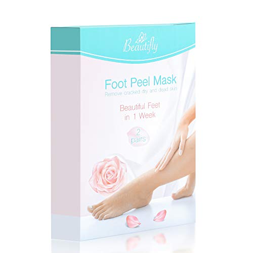 Beautifly Upgraded 2020 Foot Peel Socks 2 Pairs, Nature Treatment Exfoliating Calluses, Dry, Dead Skin in 1week, Suitable for all Kinds of Skin – Safe & Effectrive foot peeling Socks & Booties.