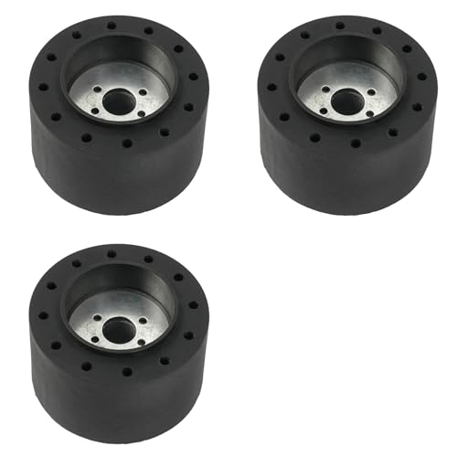 Roygewmi �X�e�A�����O�z�C�[���n�u�A�_�v�^�[ 19mm �{�[�g�p �p�b�P�[�W���e 3�� �u���b�N �A���~�j�E������ | �p�b�P�[�W���e��3�Z�b�g�ŃJ���[�̓u���b�N�A�ގ��̓A���~�j�E�������A19mm�Ԋu�̃n�u�A�_�v�^�[����������Ă��܂��B