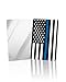 Blue White American Police Flag Small Mirror for Purse Handbag Travel, Unbreakable Compact Pocket Mirror, Honoring Law Enforcement Officers Makeup Mirrors Handheld Rectangle Portable Tiny Mirror 1 Pcs