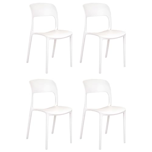 Gremium Set 4 Sedie In Polipropilene Con Fibre In Vetro, Seduta Ergonomica E Struttura Impilabile Per Arredo Sala da Pranzo, Cucina e Soggiorno