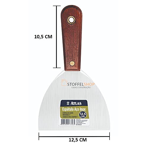 Pincéis Atlas AT6155/20 Espatula Aco Inox 12, 5Cm