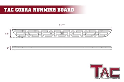 Estribos TAC Cobra para Ford Explorer 2011-2019 Negro miniatura 4