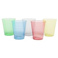 Theracaso® Medizinbecher 30 ml – stabiler Schnapsbecher, Mischbecher & Messbecher aus PP – graduiert & stapelbar – für Pflege, Labor, Party, Basteln – Made in Germany (160, Blau)