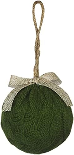 ABchat Christmas Balls Knitted Ball Pendant Tree Hanging Ornaments Christmas Accessories for Home Decorations (Color : Green)
