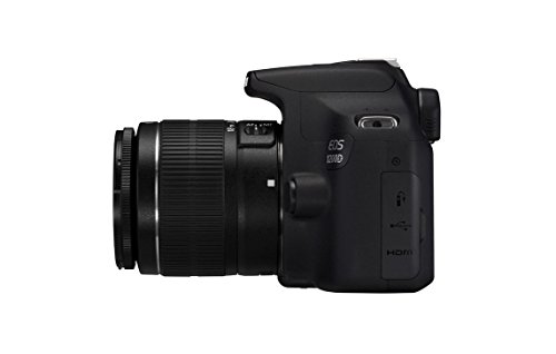 Image of Canon EOS 1200D 18MP Digital SLR Camera (Black) with EF-S 18-55mm f /3.5-5.6 is II Lens, 8GB Card and Carry Bag