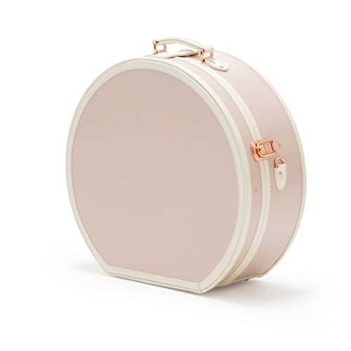 COTRUNKAGE Small Floral Round Hat Box Cherry Pink