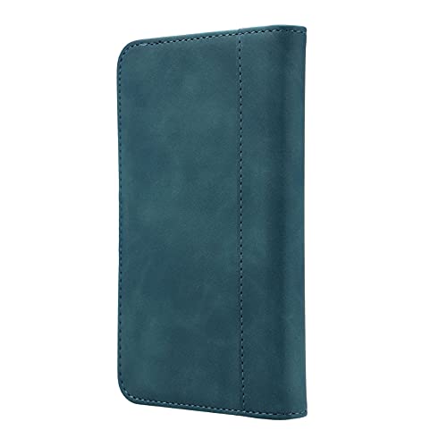Ranyi for OBOOK 5 eBook Reader Case, Universal Leather Wallet with Card Holder Slots Movable Clip Magnetic Flip Wallet Protection Case Cover for OBOOK5 /OBOOK 5 4.26\" eBook Reader -Blue - Thumbnail 4