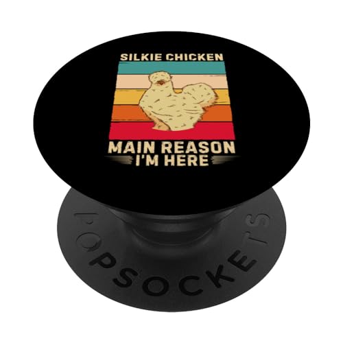Pollo retro Silkie Razón principal por la que estoy aquí Pollo Silkie PopSockets PopGrip Intercambiable