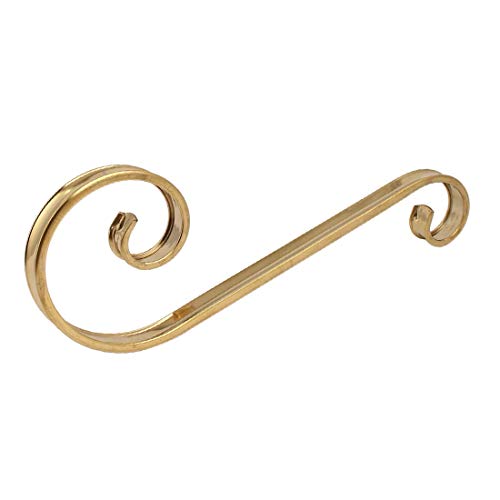 New Lon0167 400mmx150mm 304 Featured Stainless Steel S reliable efficacy Shaped Gate Fence Scroll Baluster Gold Tone(id:d72 b7 5b 8b5)