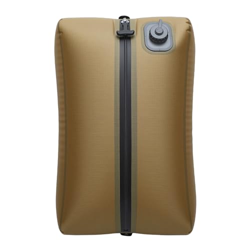 Jectse Bolsa de Compresión Al Vacío de Viaje con Bomba Incorporada, Duradera, Reutilizable, Automática para Acampar, Mochilero, 20 Litros (Caqui)