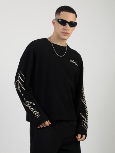 Maniac Mens Unapologetic Black Waffle T-Shirt - Image 4