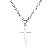 CERSLIMO Kreuz Kette Herren Damen, Kette mit Kreuz Silber Halskette Anhänger Kreuz für Mädchen Jungen Freund