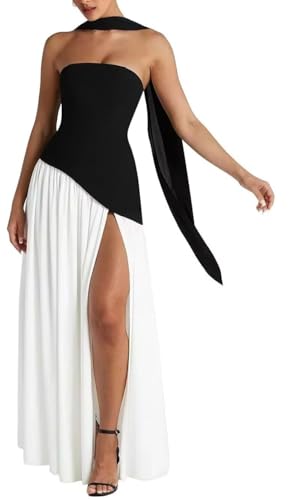 Strapless Bridesmaid Dress with Scarf Chiffon Long Corset Prom Dresses Evening Dress4