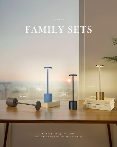 Jazava TL01BG-2PK Cordless Desk Lamp, Polished Gold Led Table Lamp thumb #5