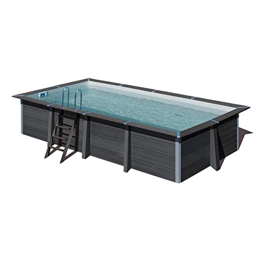 Gre Kpcov52 - Piscina Ovalada Desmontable De Composite, Piscina Elevada Para Jardines Y Patios.524 X 386 X 124 Cm