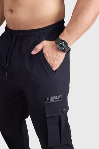 Image of FUAARK Script Regular Fit Sports and Gym Mens Cargo Joggers