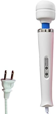 AEVEONE Wired Powerful Handheld Electric Back Massager, Strong Personal Magic Vibrations Massage for Sports Recovery, Muscle Aches, Body Pain (White-US)