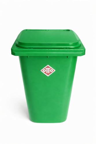 Image of OTTO Plastic Manual-Lift Garbage Waste Dustbin with Wheels 240 Ltr Green