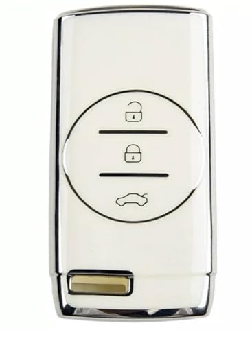 Capa Protetora de Silicone Luxury para Chave Caoa Chery Tiggo 7 Sport / Tiggo 5x Pro / Tiggo 3x (HYBRID MAX DRIVE / PRO MAX) (BRANCO)