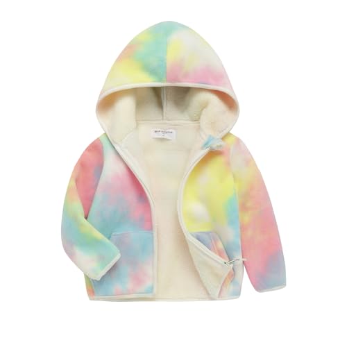 Image of Mud Kingdom Boys Girls Polar Fleece Jacket with Hood Winter Thick Warm Outerwear Funny Cartoon