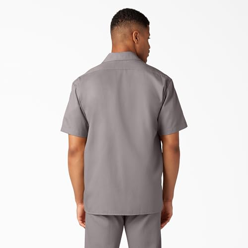 Image of Dickies Men's Short Sleeve Work Shirt - Durable Twill Button Down Shirts for Men, Lightweight Uniform for Daily Wear