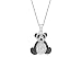 Produktbild Tuscany Silver Rolokette Mit Anhänger Sterling Silber Panda Schwarz und Weiß Zirkonia 46cm/18'