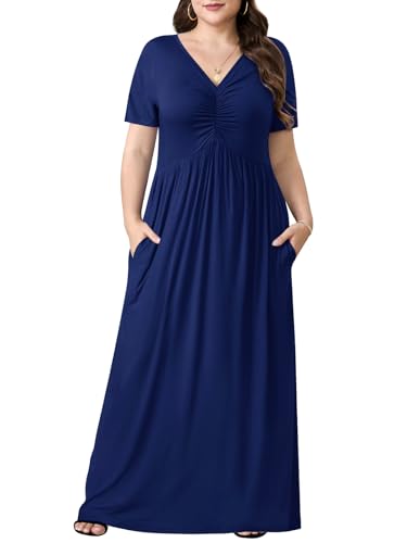 Image of PEVRL Plus Size Summer Maxi Dress for Curvy Women with Pockets 1X-5X