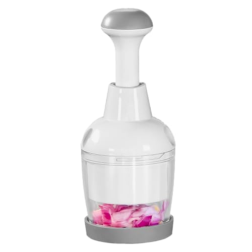 Food Chopper with Container, 360-Degree Blades, Dishwasher Safe, White