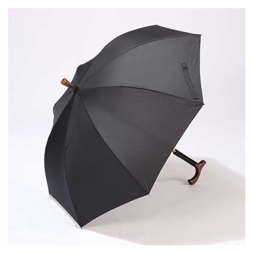 LUTFI Stick Umbrellas Sophisticated Retro Cane Straight Umbrella Long Handle High-End Design for Sunny and Rainy Business Fashion (Color : B)