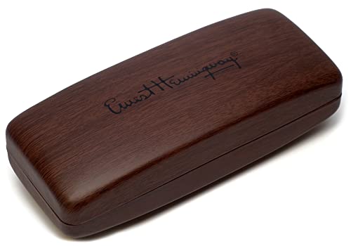 Ernest Hemingway Eyewear Hard Eyeglass Case, Wood, Medium