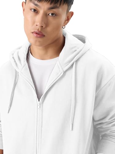 Image of LAZYCHUNKS Men's Zipper Hooded Sweatshirt | Premium Full Sleeve Hoodie Jacket with Front Zip & Pockets | Stylish Winter Wear, Warm Casual Sportswear for Men