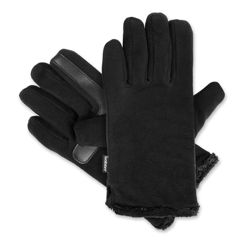 isotoner womens Stretch Fleece Gloves With Microluxe Lining and Smart Touch Technology