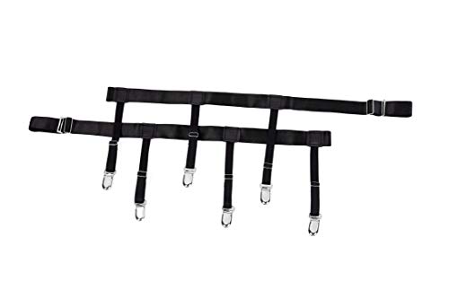 Massi Morino Porte-Chemise pour Homme, Le Porte-Chemise empêche la Chemise de Glisser, avec des Clips Extra résistants, y Compris Une boîte Cadeau Noble (Noir)