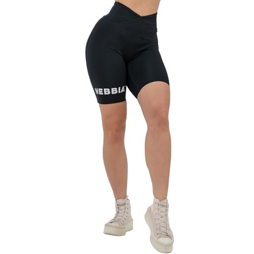 Nebbia Pantaloncini da palestra da donna con taglio a V alto in vita e compressione – Pantaloni corti da fitness da donna, pantaloni sportivi corti da donna, abbigliamento sportivo da donna: squat