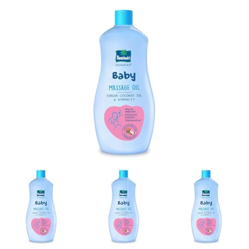 Image of Parachute Advansed Baby Massage Oil for New Born| 100% Virgin Coconut Oil | Clinically Proven for Better Growth| Vitamin E & F| 400 Ml (Pack of 4)
